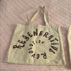 Regenerative Revolution Cream Tote Bag